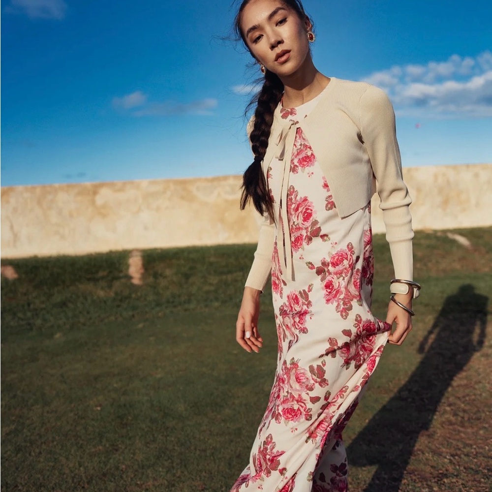 Bliss Pink Floral Slip Dress